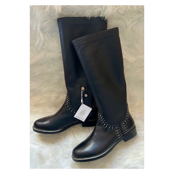 ❌SOLD ❌New! Rare GEOX Studded Leather Knee High Boots - Picture 4 of 15